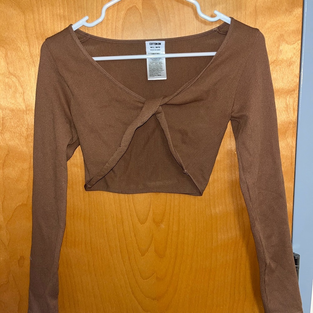 NEW BROWN CROSS TOP (COTTON ON) SIZE M